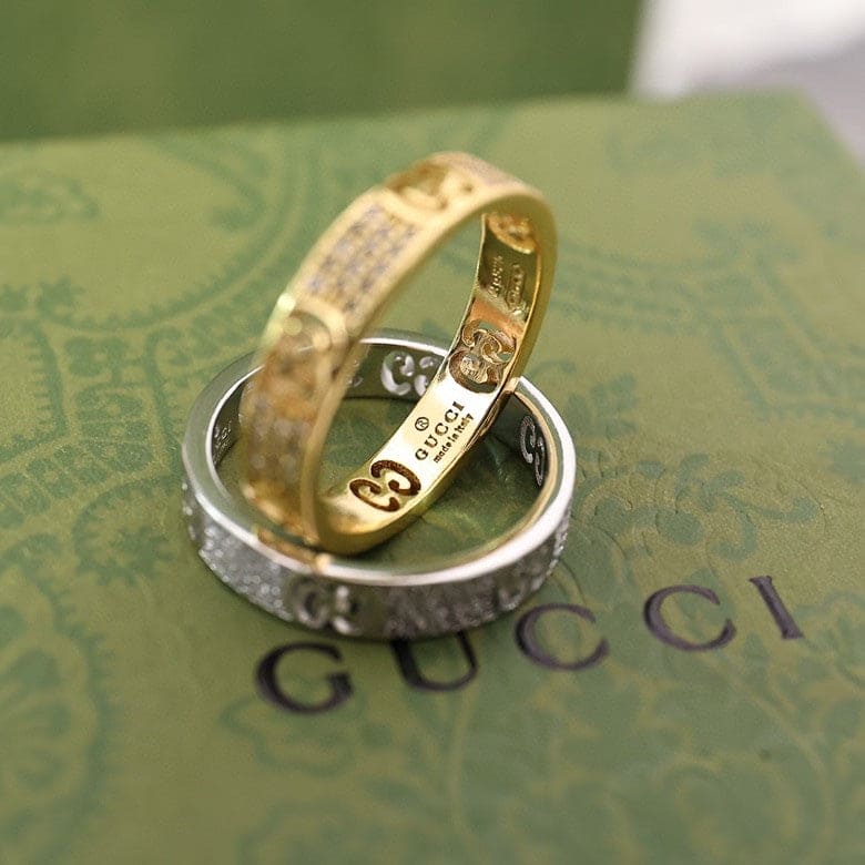 Gucci Double G Icon Full Diamond Ring - 18K Gold