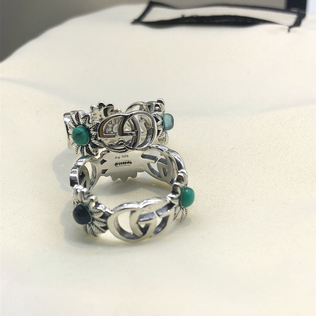 Gucci Double G Flowers Ring