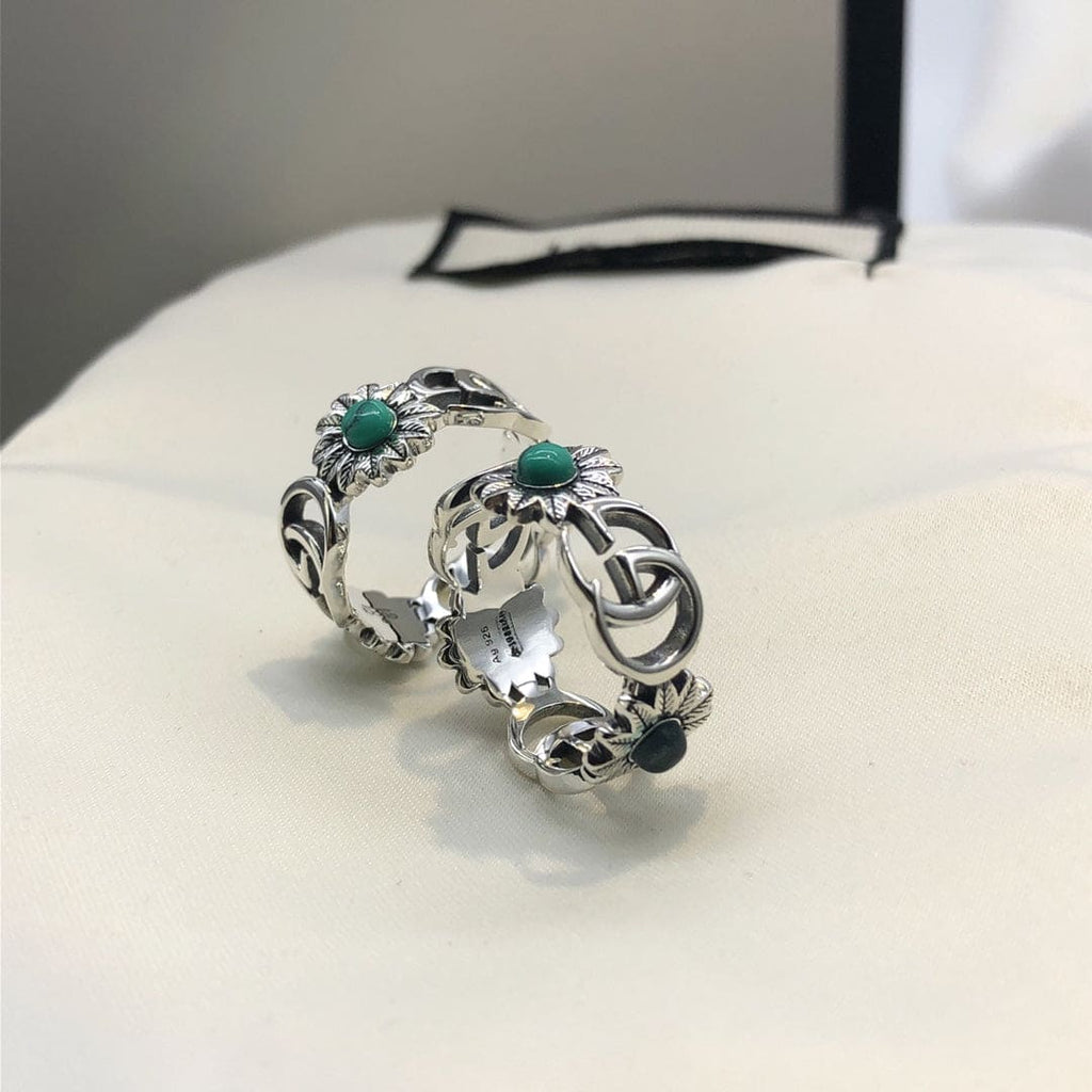 Gucci Double G Flowers Ring