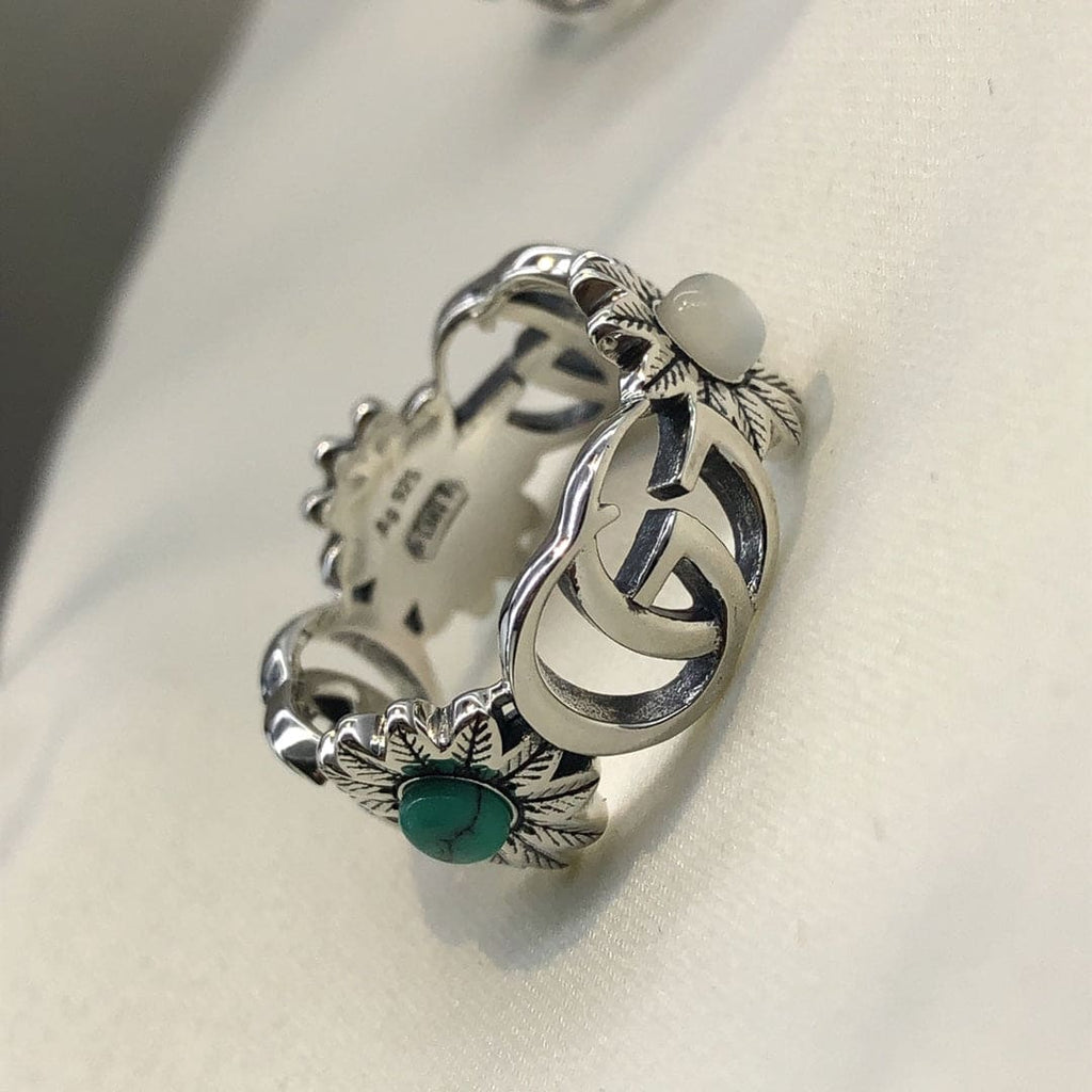 Gucci Double G Flowers Ring