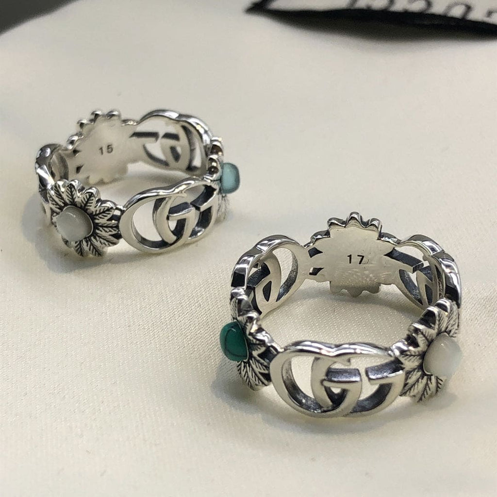 Gucci Double G Flowers Ring