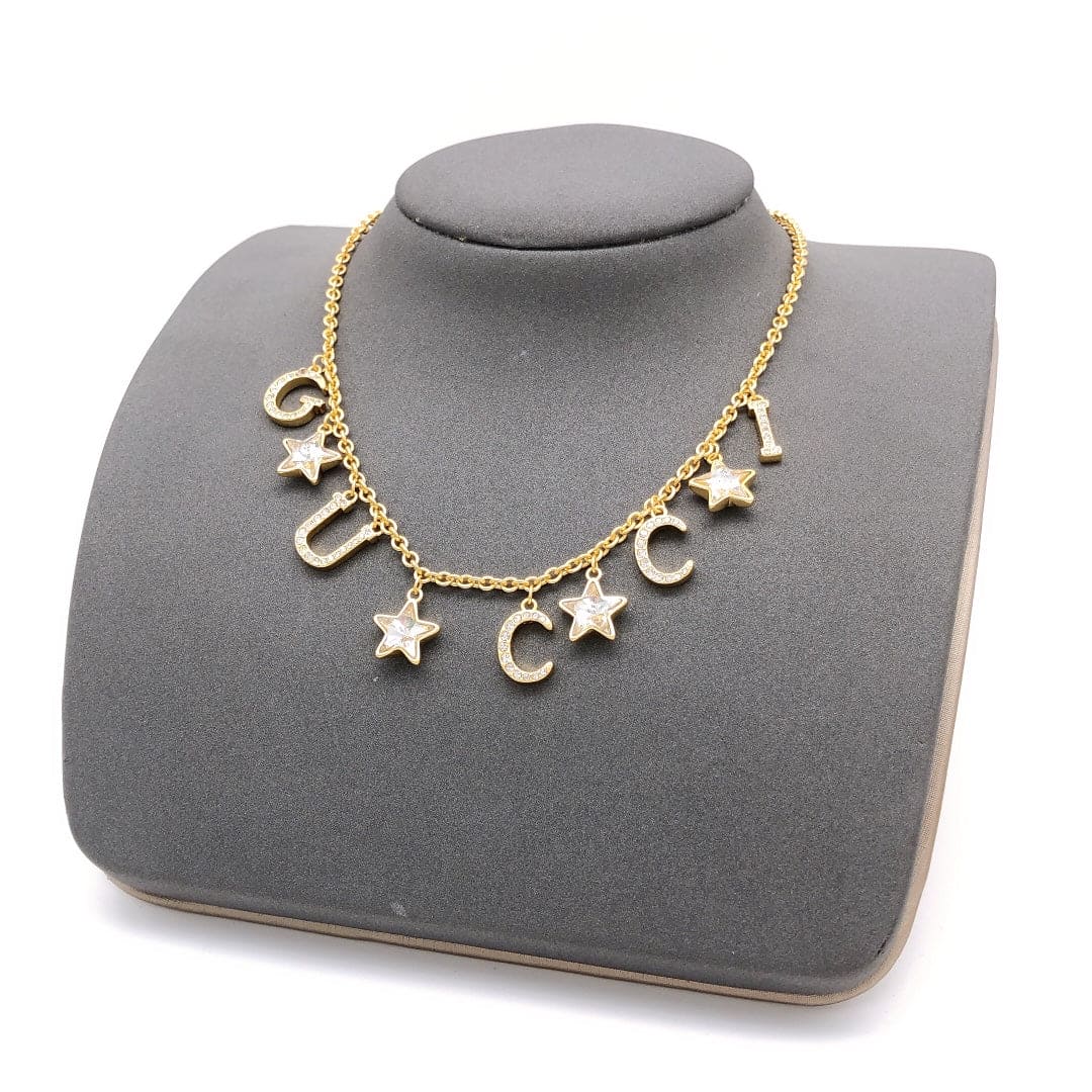 Gucci Double G Script Necklace