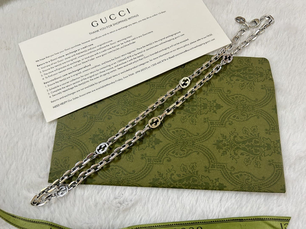 Gucci Double G Interlocking G Chain Necklace