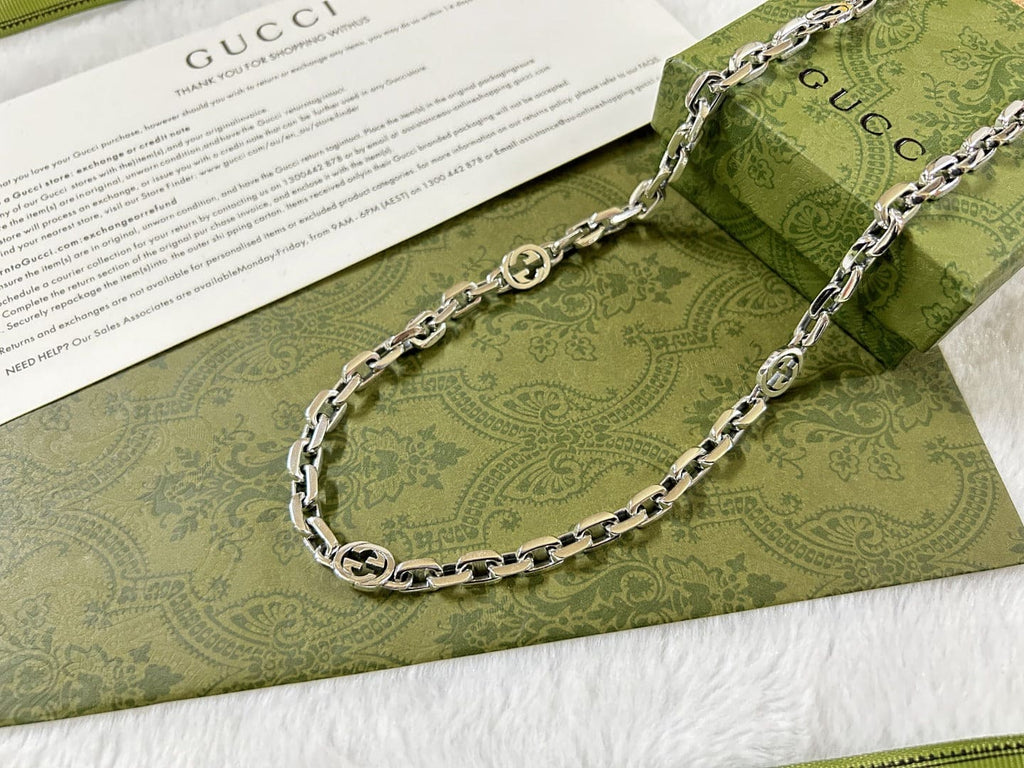 Gucci Double G Interlocking G Chain Necklace