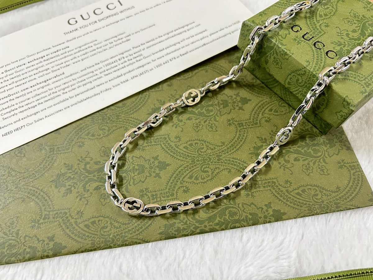 Gucci Double G Interlocking G Chain Necklace