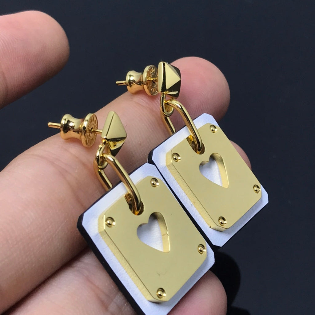 Hermes As De Celine White Earrings