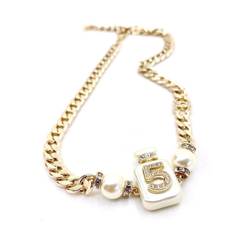 Chanel No. 5 Perfume Bottle Pendant Necklace