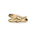 Knot Double Row Ring - 18K Yellow Gold