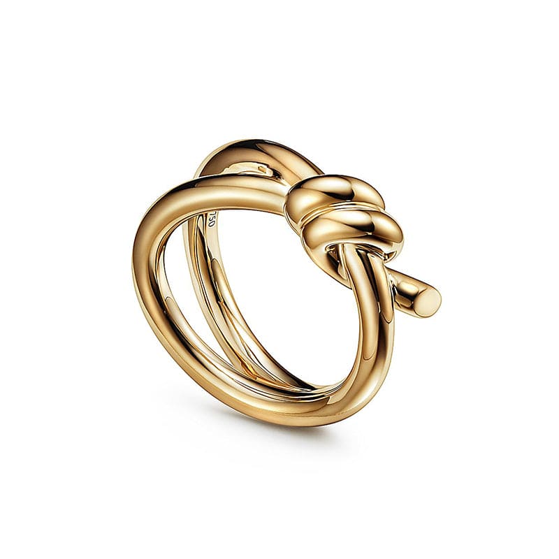Knot Double Row Ring - 18K Yellow Gold