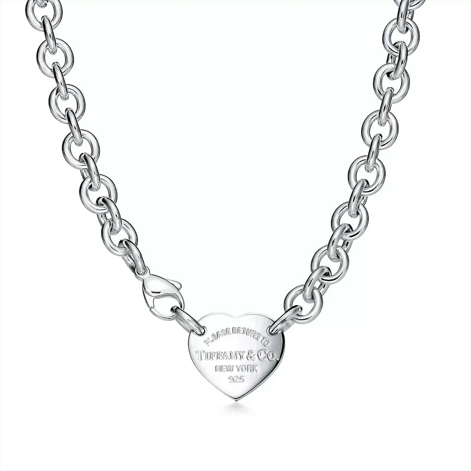 Return to Tiffany Heart Tag Chain Link Necklace