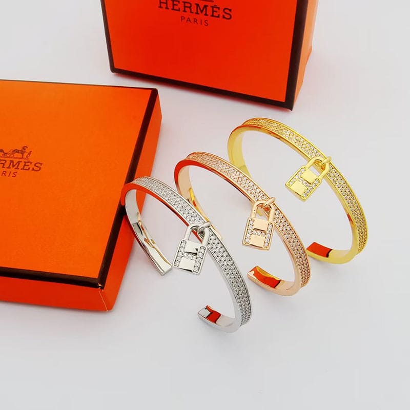 Hermes Kelly Clochette Moissanite Bracelet - 18K Rose Gold