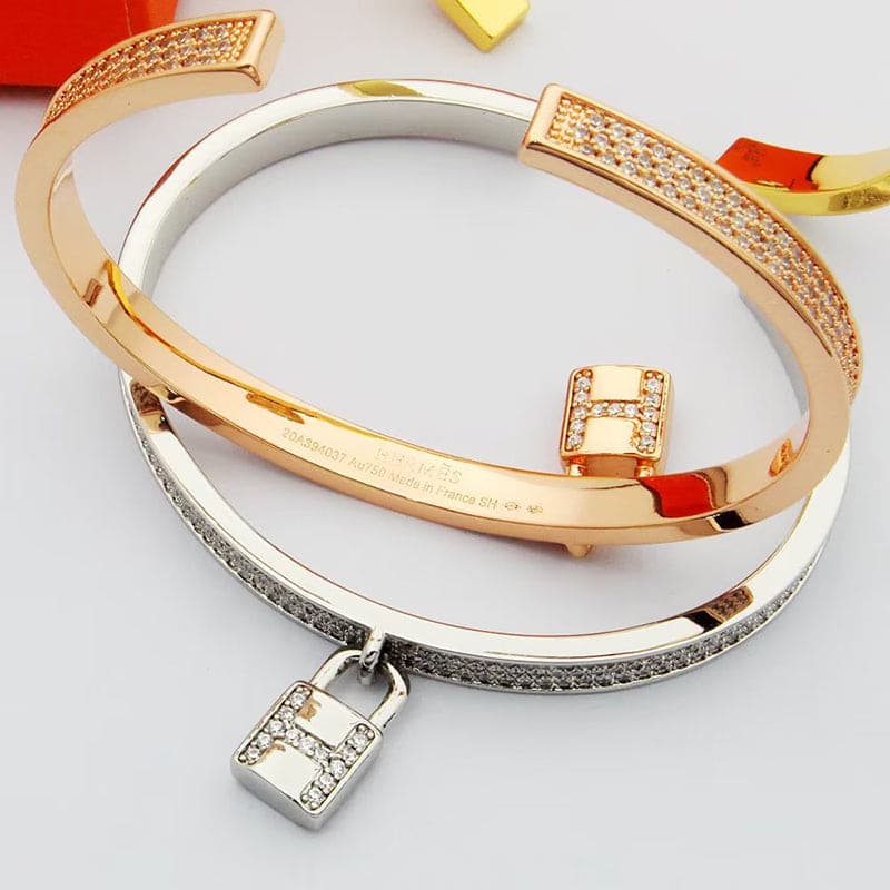 Hermes Kelly Clochette Moissanite Bracelet - 18K White Gold