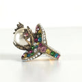 Gucci Double G Multistone Pearl Ring - 18K Yellow Gold