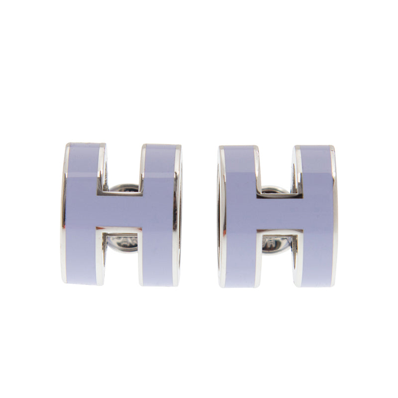 Hermes Mini Pop Purple Earrings