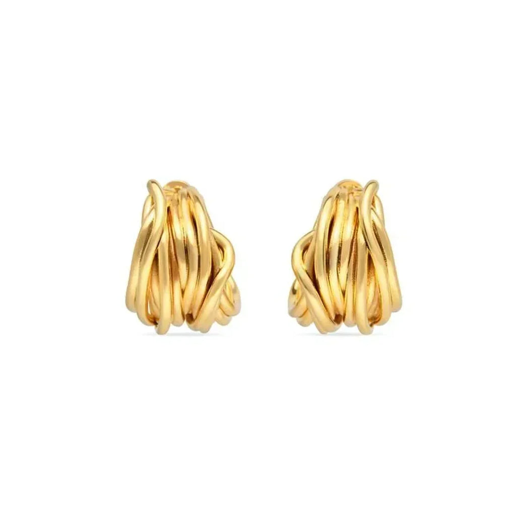 Balenciaga Wire Earrings - 18K Yellow Gold