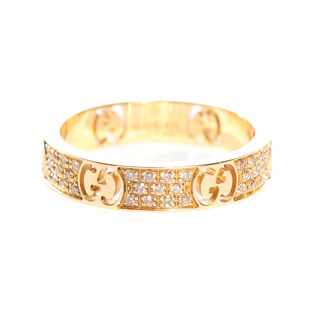 Gucci Double G Icon Full Diamond Ring - 18K Gold