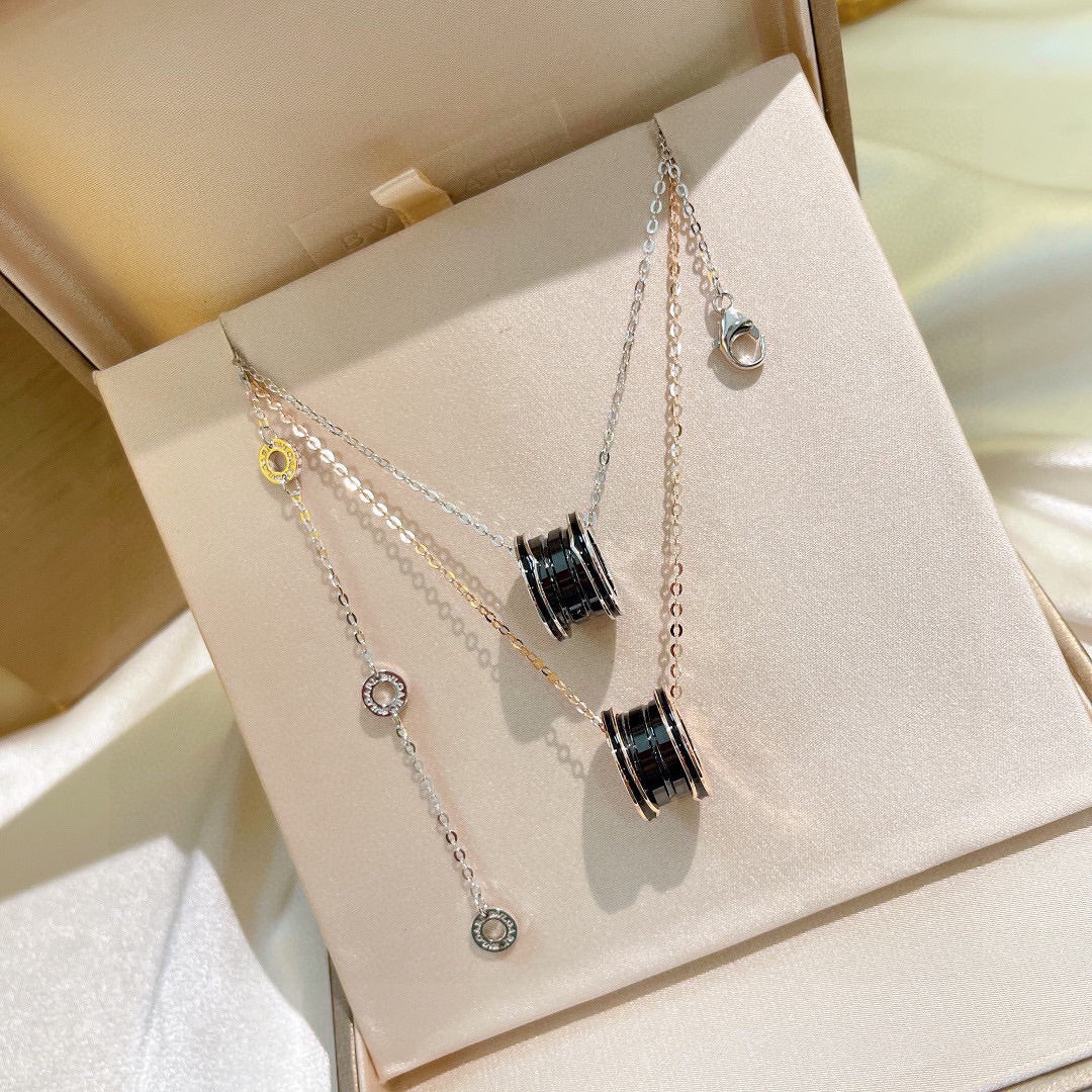 B.zero1 Black Ceramic Necklace - 18K Gold