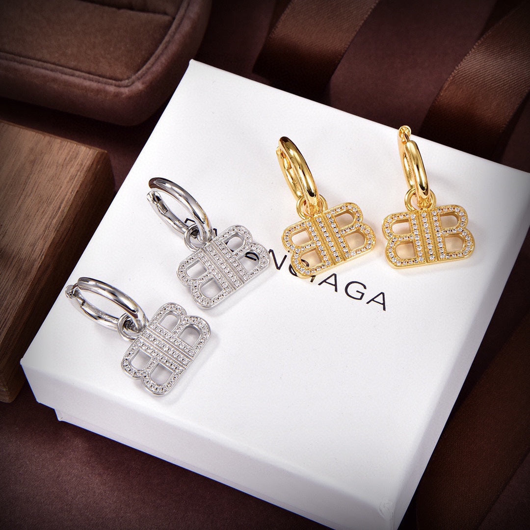 Balenciaga Pendant Earrings - 18K Gold