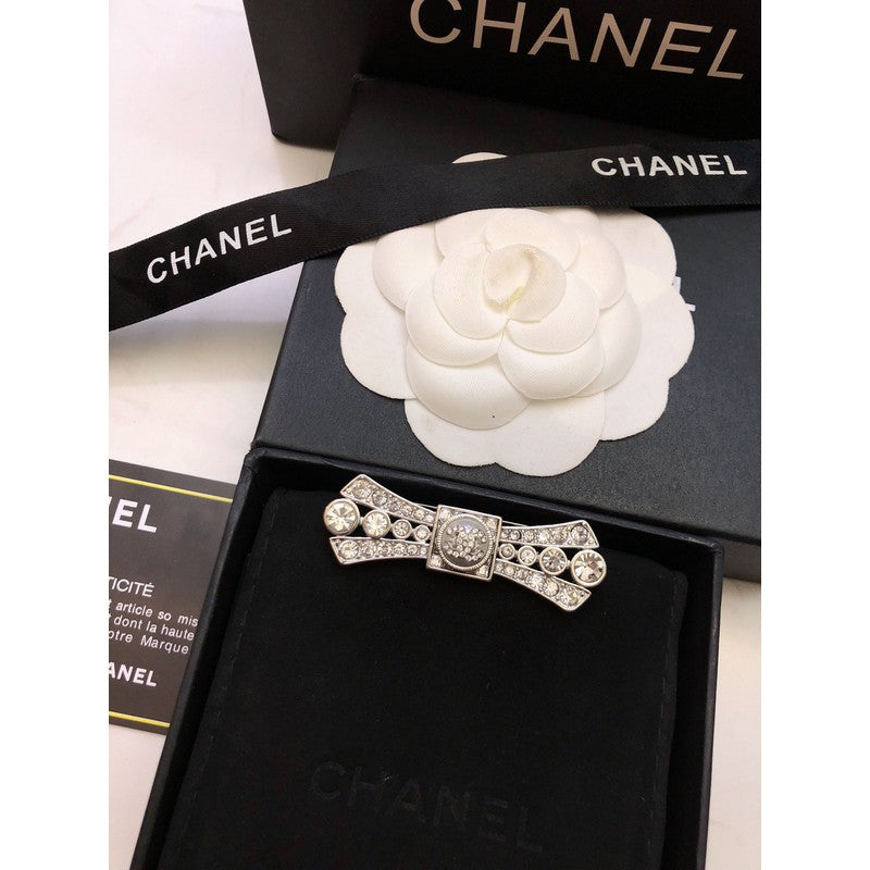 Chanel Bow Tie Diamond Brooch