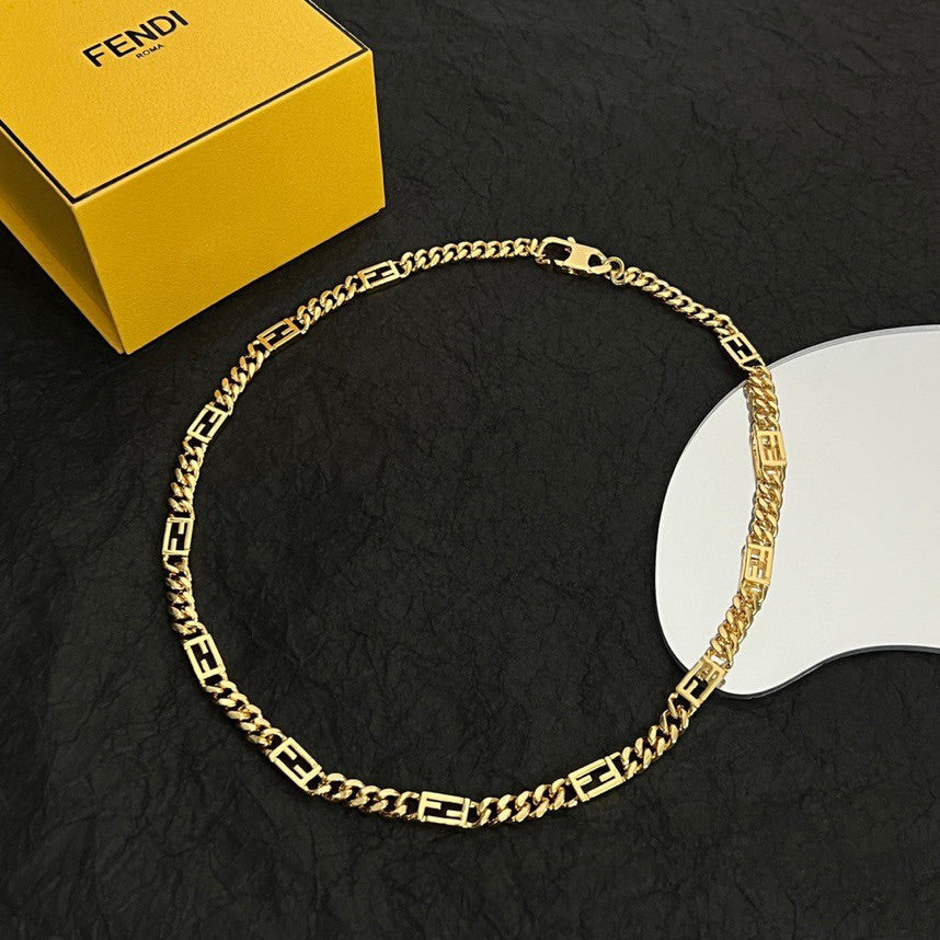 Fendi Baguette Chain Necklace