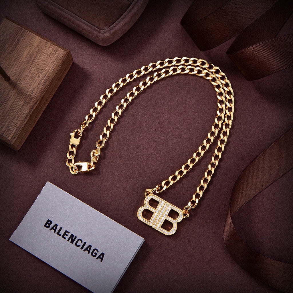 Balenciaga Icon Chain Diamond Necklace