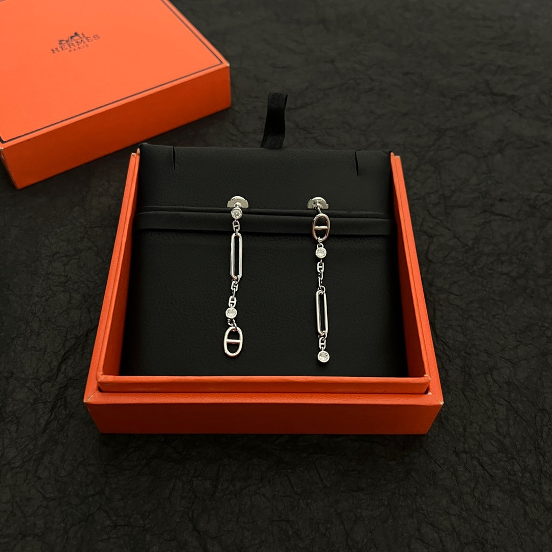 Hermes Chaine D'ancre Chaos Earrings