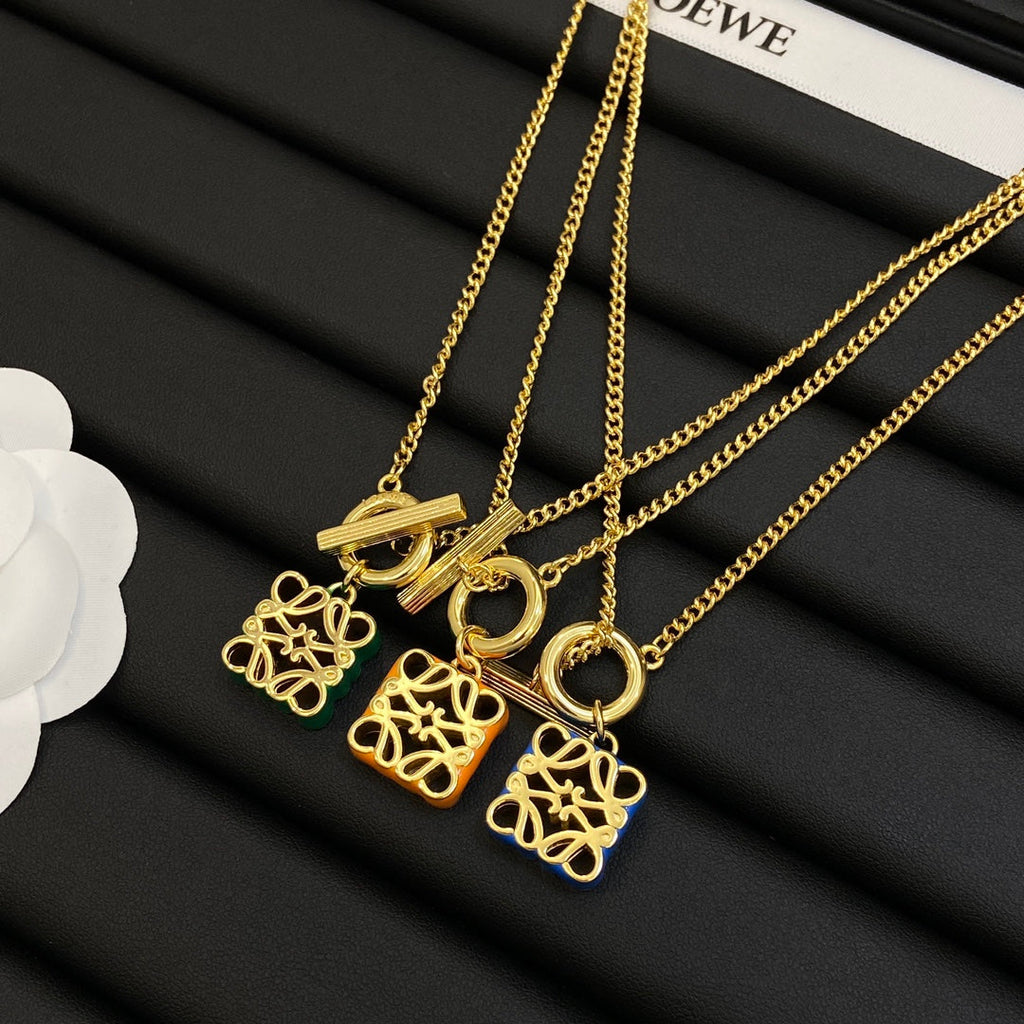 LOEWE Anagram Pendant Necklace