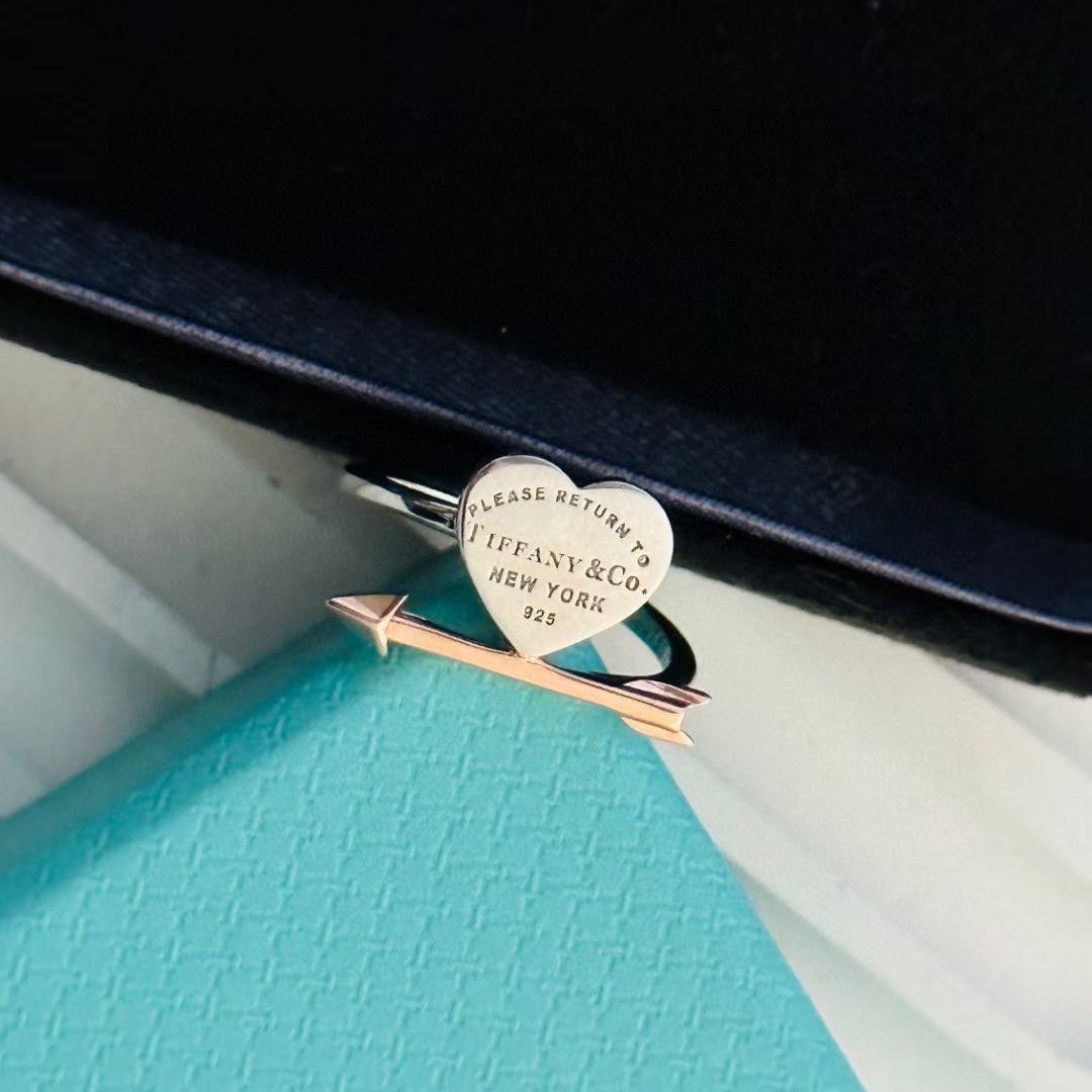 Return to Tiffany Lovestruck Heart Tag Ring - 18K Rose Gold