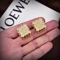LOEWE Anagram Cube Diamond Earrings - 18K Yellow Gold
