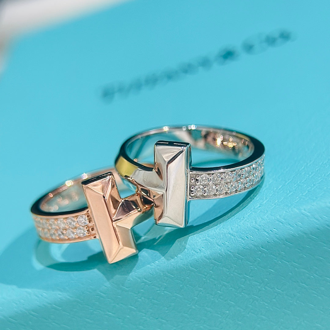 Tiffany T1 Moissanite Ring - 4.5 mm Width - 18K Gold