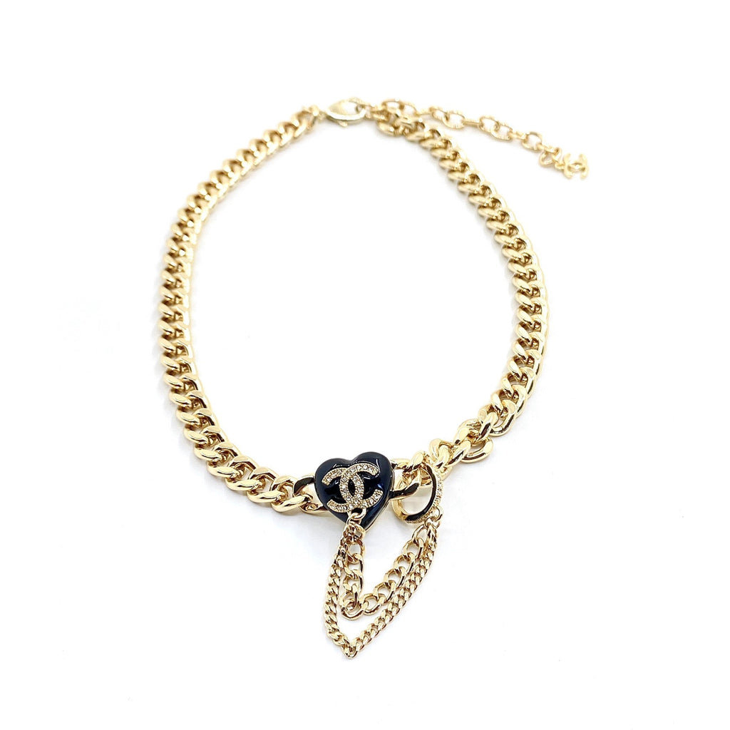 Chanel Black Choker Necklace