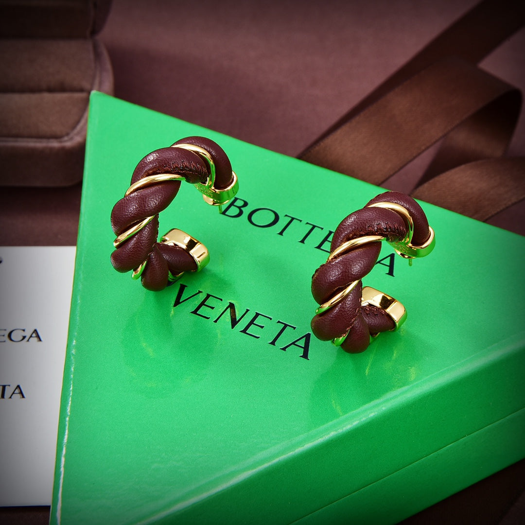 Bvlgari Brown Earrings - 18K Yellow Gold