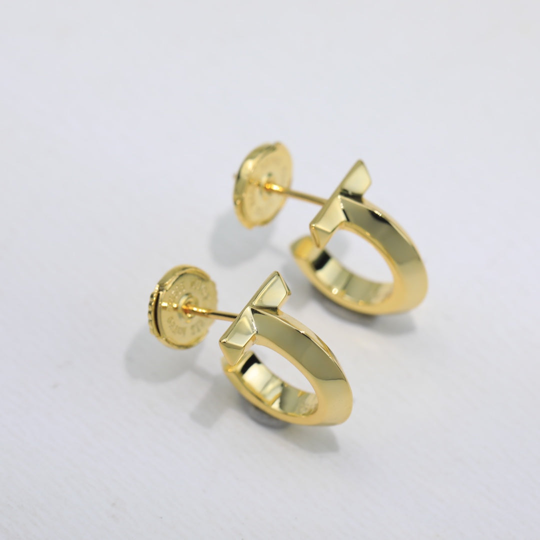 Tiffany Hoop Earrings - 18K Gold