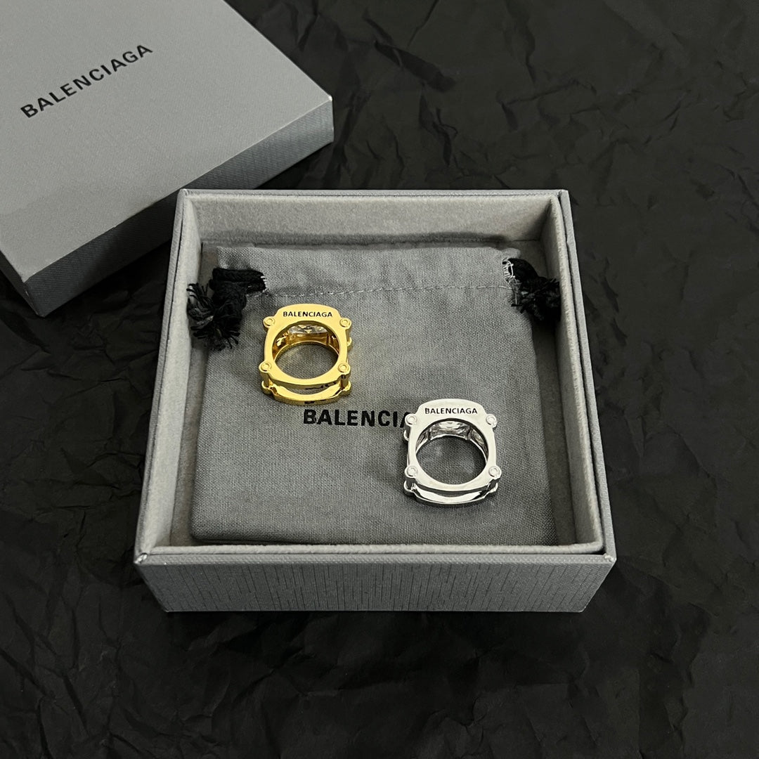 Balenciaga Crystal Ring - 18K Gold