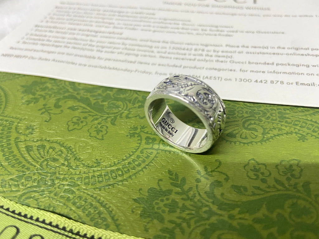 Gucci Double G Feline Head Ring