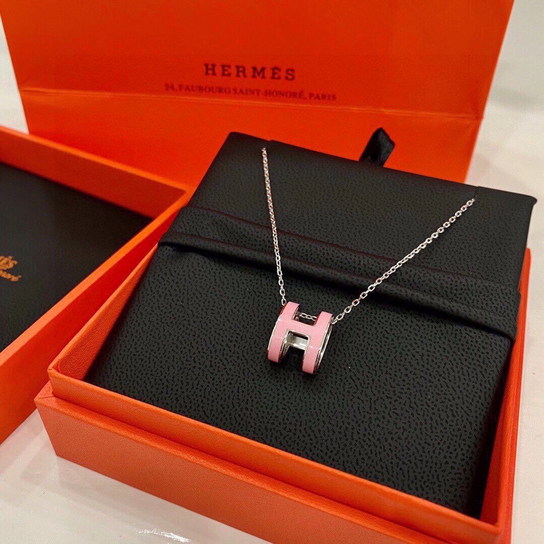 Hermes Mini Pop Pink Necklace