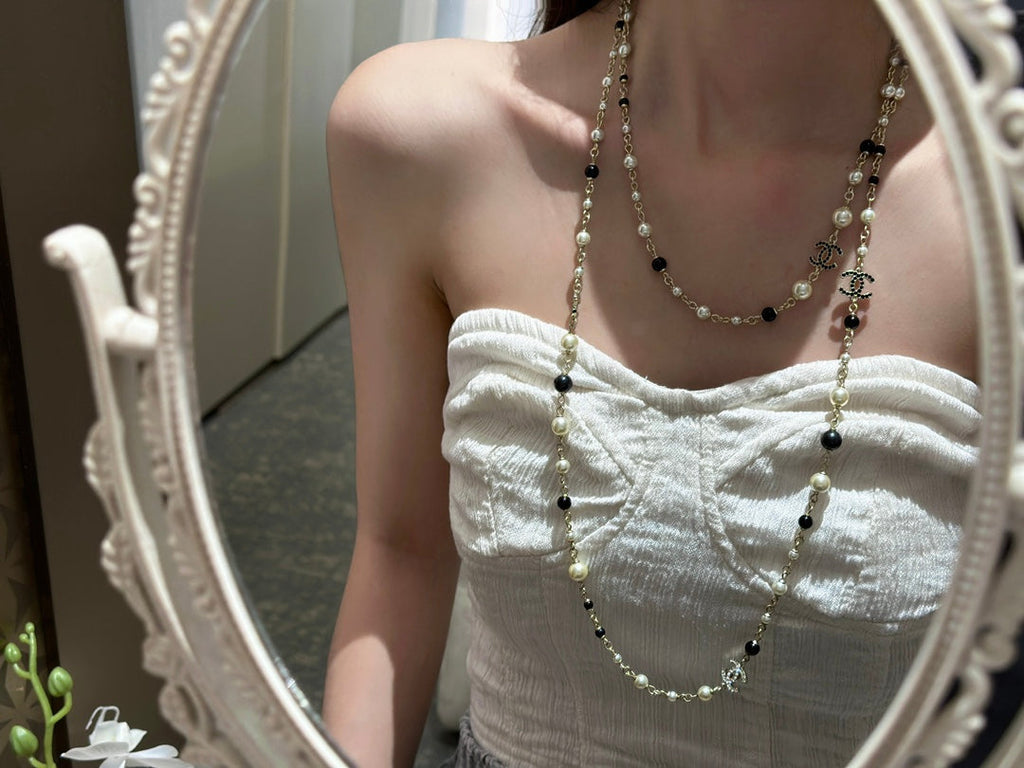 Chanel 24S Long Pearl Necklace