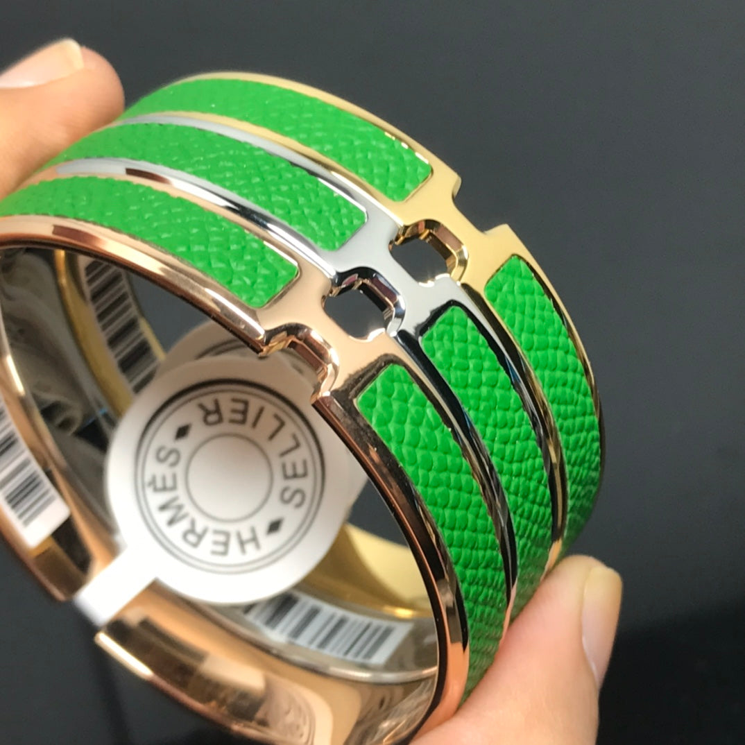 Hermes Olympe Green Bracelet