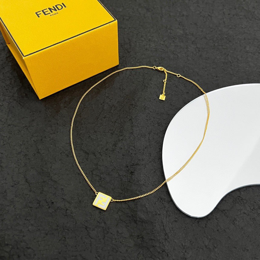 Fendi Forever Pink Necklace - 18K Gold