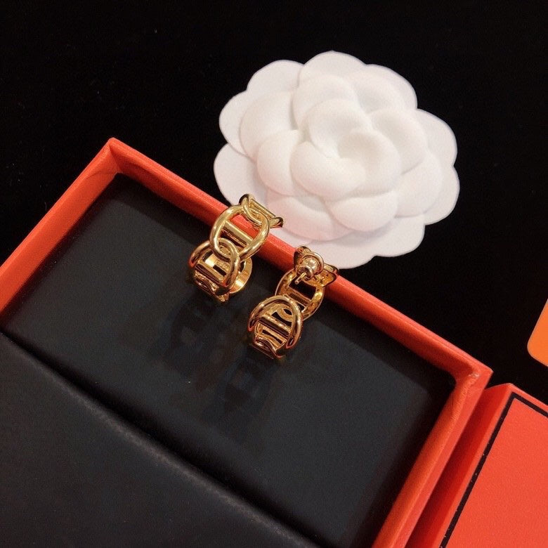 Hermes Chaine D'Ancre Enchainee Earrings