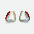 Bvlgari Twisted-triangle Hoop Earrings - 18K Yellow Gold