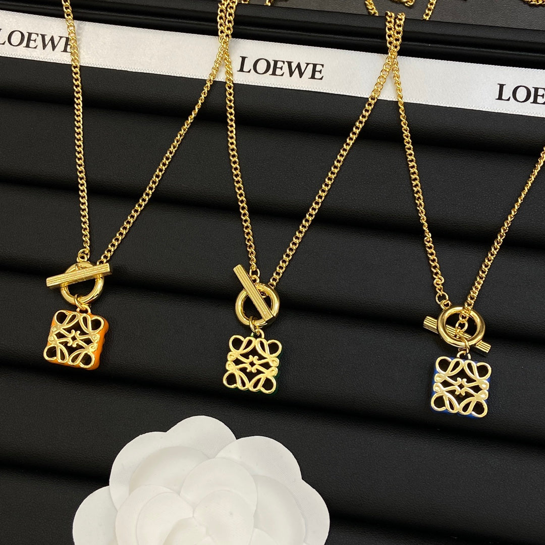 LOEWE Anagram Pendant Necklace