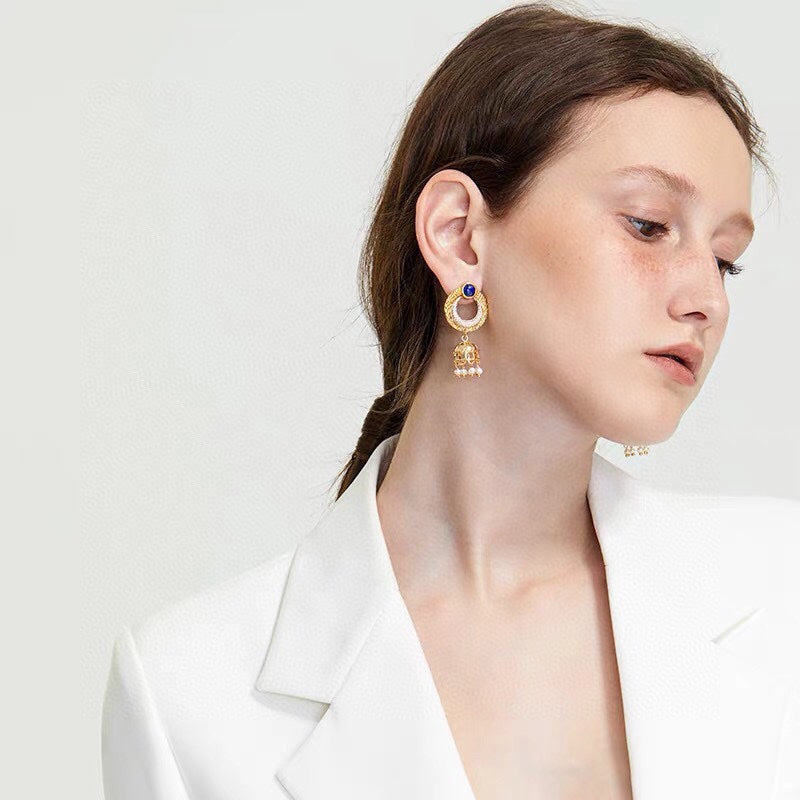 Bvlgari Circle Diamond Earrings - 18K Yellow Gold