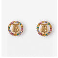 Balenciaga Color Crystal Earrings - 18K Yellow Gold