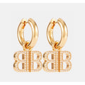 Balenciaga Pendant Earrings - 18K Gold