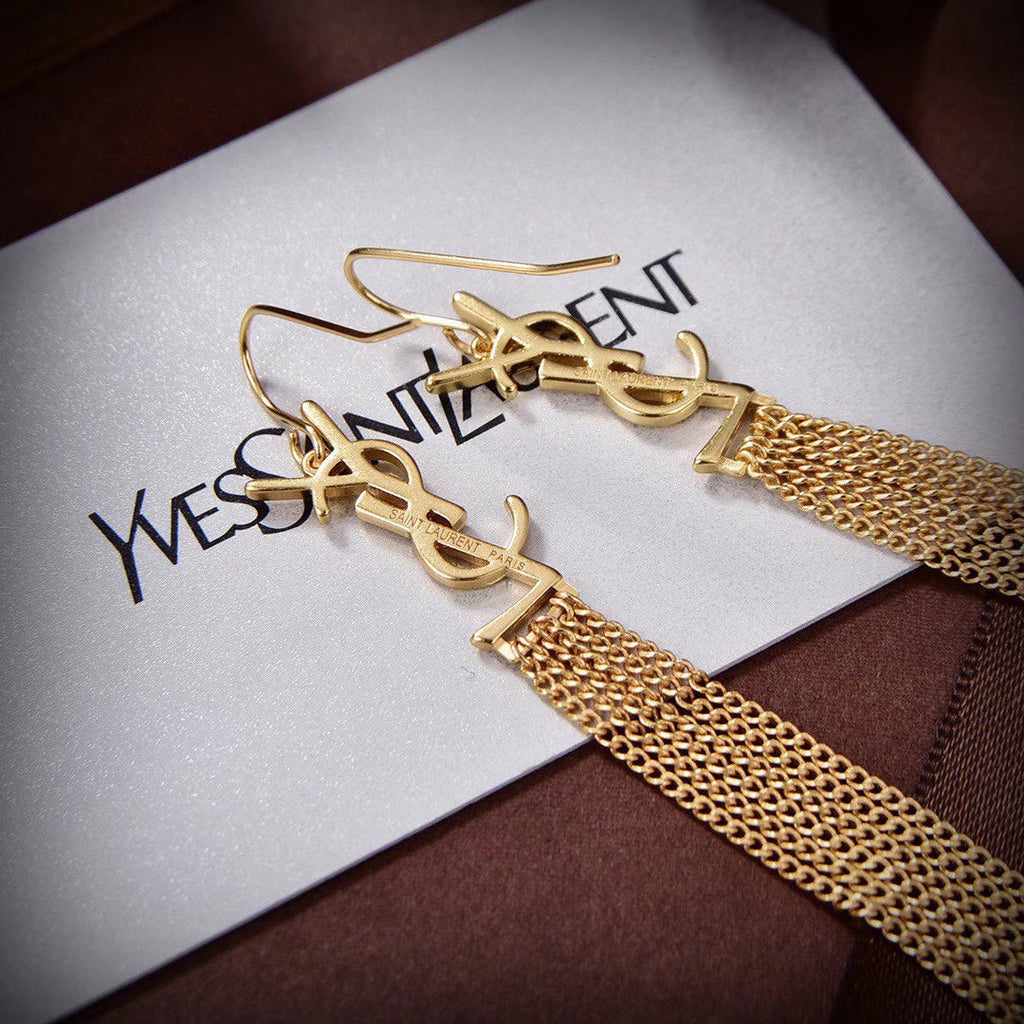 YSL Monogram Tassels Earrings - 18K Yellow Gold