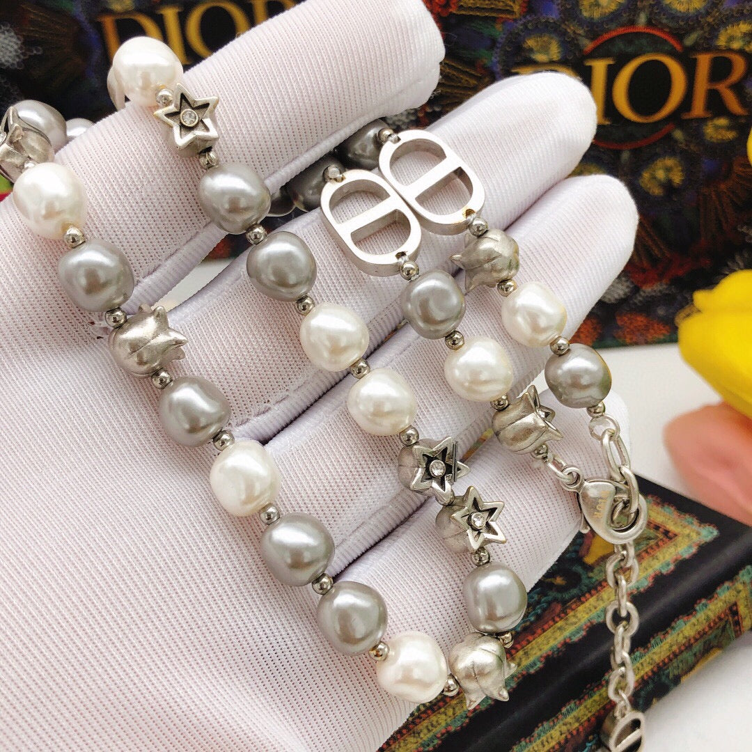 Dior Pearls And Stars Necklace