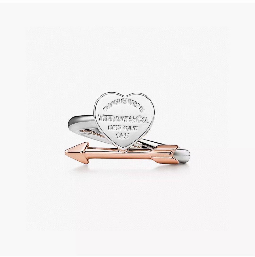 Return to Tiffany Lovestruck Heart Tag Ring - 18K Rose Gold