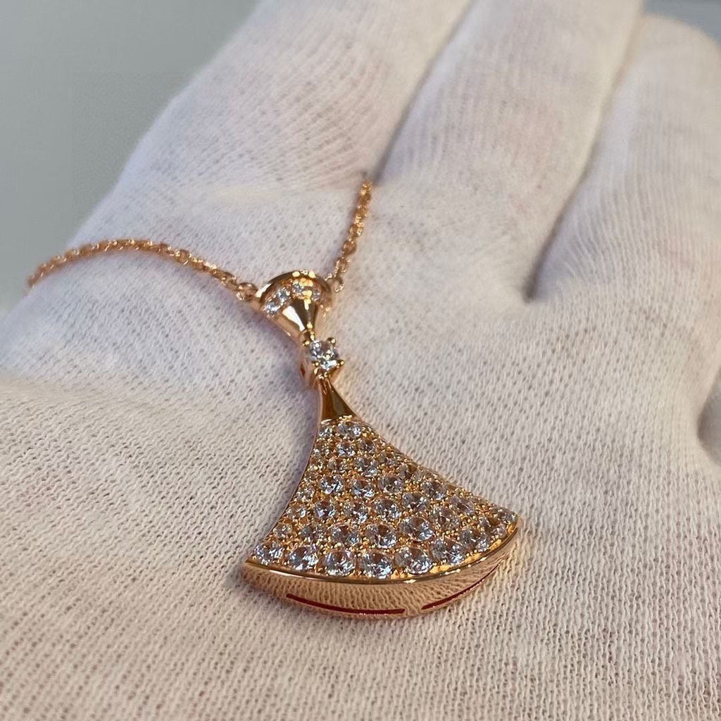 Bvlgari Dream Pave Diamond Necklace - 18K Gold