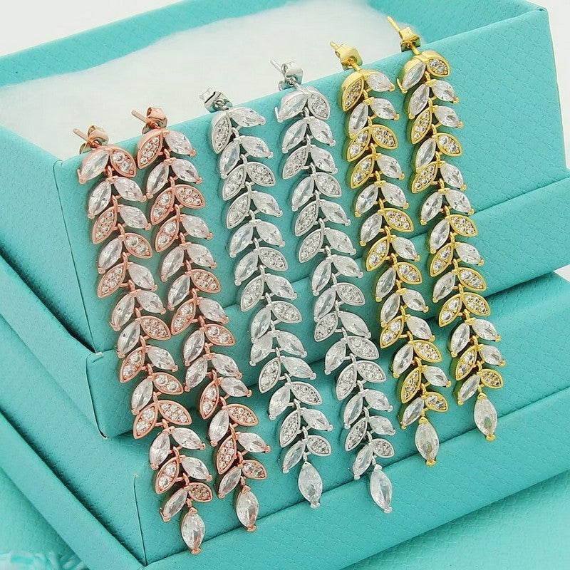 Tiffany Victoria Diamond Vine Drop Earrings - 18K Gold